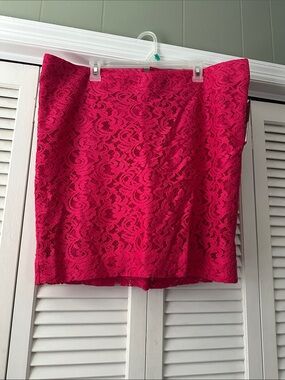 Merona Hot Pink Lace Mini Skirt